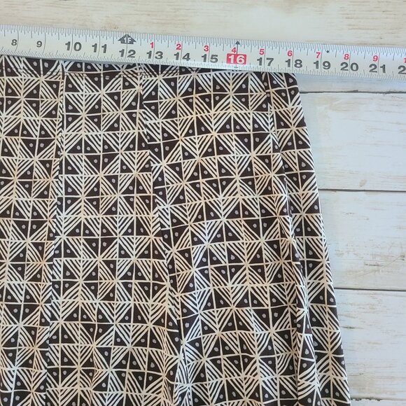 Axcess Liz Claiborne Flowy Skirt Black White Geometric Closet Staple NEW XL - Picture 6 of 7
